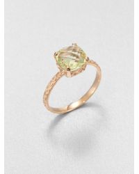 KALAN by Suzanne Kalan | Metallic Lemon Quartz & 14K Rose Gold Ring | Lyst