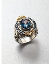 Konstantino | Metallic Semiprecious Multistone Sterling Silver 18k Gold Ring for Men | Lyst
