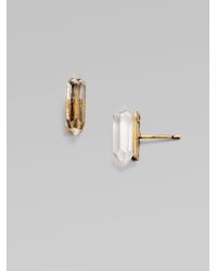 Low Luv by Erin Wasson | Metallic Crystal Stud Earrings | Lyst