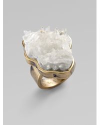 Low Luv by Erin Wasson | Metallic Drusy Quartz Ring | Lyst