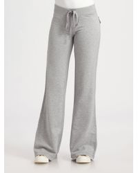 Twisted heart Knit Drawstring Pants in Gray | Lyst
