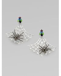 Delfina Delettrez | Metallic Spider Drop Earrings | Lyst
