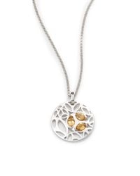 Di Modolo | Metallic Golden Quartz Medallion Necklace | Lyst