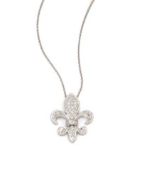 KC Designs | Metallic Diamond Fleur De Lis Pendant Necklace | Lyst
