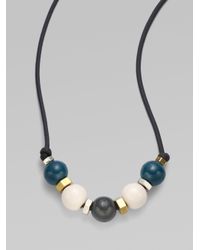 Marc By Marc Jacobs | Multicolor Iconic Bolt Bead Necklace | Lyst