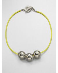 Marc By Marc Jacobs | Metallic Triple Ball Necklacesilvertone | Lyst