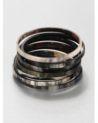 Nest | Brown Mixed Horn Seven-bangle Bracelet Set | Lyst