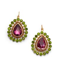 Sparkling Sage | Green Crystal Peacock Earrings | Lyst