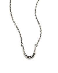 Elizabeth and James | Metallic Quill Horseshoe Pendant Necklace | Lyst