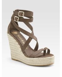 Juicy Couture | Brown Giana Anklewrap Espadrilles | Lyst