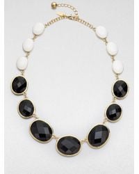 kate spade new york | Black Dual Color Graduated Necklace | Lyst