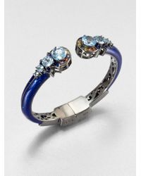 M.c.l Matthew Campbell Laurenza | Metallic Multicolor Sapphires Blue Topaz Sterling Silver Bracelet | Lyst