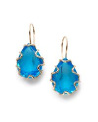 Nunu | Teardrop Bezel Earringsblue Quartz | Lyst