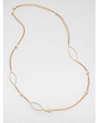 ABS By Allen Schwartz | Metallic Station Necklace | Lyst