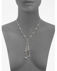 Adriana Orsini | Metallic PavÉ Knot Necklace | Lyst