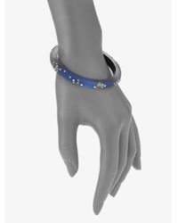 Alexis Bittar | Blue Embellished Lucite Bangle Bracelet | Lyst