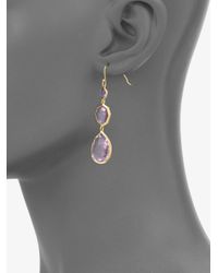 Ippolita | Purple Amethyst and 18k Yellow Gold Earrings | Lyst
