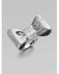 kate spade new york | Metallic Bow Ring | Lyst