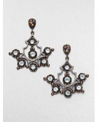 M.c.l Matthew Campbell Laurenza | Multicolor Sapphire And Blue Topaz Chandelier Earrings | Lyst