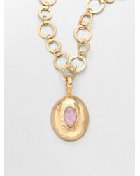 Stephanie Kantis | Pink Amethyst Pebble Pendant | Lyst