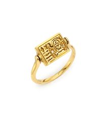 Sydney Evan | Metallic Diamondaccented 14k Yellow Gold Egyptian Ring | Lyst