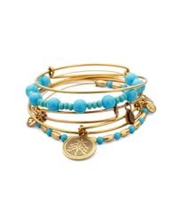 ALEX AND ANI | Blue Always Love Expandable Wire Bracelet Set | Lyst