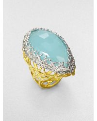 Alexis Bittar | Metallic Peruvian Chalcedony Ring | Lyst