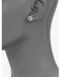 KALAN by Suzanne Kalan | White Topaz, White Sapphire & 14k White Gold Round Stud Earrings | Lyst