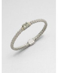 Lagos | Metallic Green Amethyst Sterling Silver and 18k Yellow Gold Bracelet | Lyst