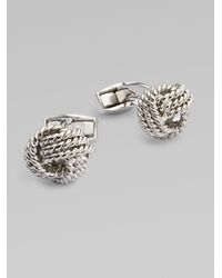 Tateossian | Metallic Round Knot Cuff Links for Men | Lyst