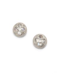 Belargo | Metallic Clover Cage Stud Earrings | Lyst