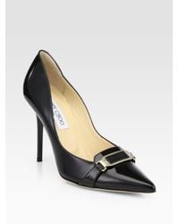 Jimmy Choo | Black Vecta Patent Leather Pumps | Lyst