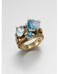 Stephen Dweck | Blue Semiprecious Multistone Bronze Ring | Lyst