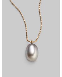 Dominique Cohen | Metallic Tahitian Pearl 18k Gold Drop Pendant Necklace | Lyst