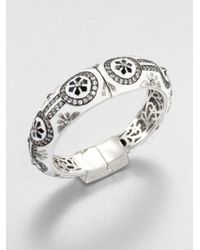 M.c.l Matthew Campbell Laurenza | Metallic Floral Sparkle Enamel Bangle | Lyst