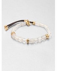 Michael Kors | White Rock Quartz Stretch Bracelet | Lyst