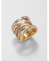 Michael Kors | Gray Tritone Twisted Ring | Lyst