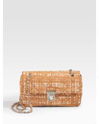 Prada | Brown Faille Push-lock Shoulder Bag | Lyst