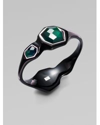 Ippolita | Black Quartz Accented High Gloss Resin Bangle Braceletmoss | Lyst