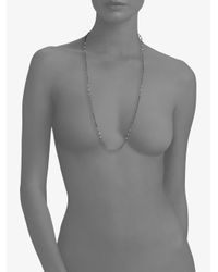 Mizuki | Metallic Oxidized Sterling Silver 14k Gold Bead Cluster Necklace | Lyst