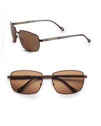 Ermenegildo Zegna | Brown Classic Metal Rectangle Sunglasses for Men | Lyst