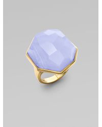 Ippolita | Blue Chalcedony and 18k Yellow Gold Ring | Lyst