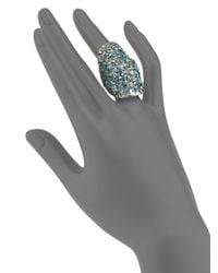 Clara Kasavina | Blue Fiona Textured Knuckle Ring | Lyst