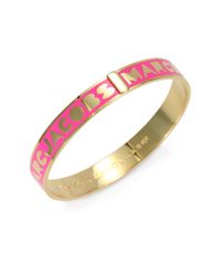 Marc By Marc Jacobs | Pink Enamel Logo Bangle Bracelet | Lyst