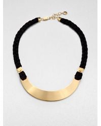 Tory Burch | Metallic 16k Goldplated Screw Rivet Rope Necklace | Lyst