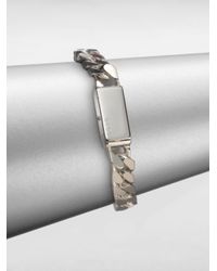 Gucci | Metallic Sterling Silver Stripes Bracelet for Men | Lyst