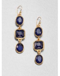 kate spade new york | Blue Geometric Drop Earrings | Lyst
