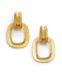 Kenneth Jay Lane | Metallic Door Knocker Link Earrings | Lyst