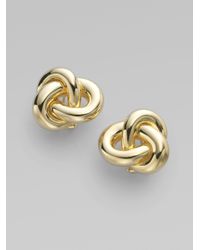 Roberto Coin | Metallic 18k Gold Knot Earrings | Lyst