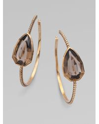 Stephen Dweck | Brown Smoky Quartz Hoop Earrings | Lyst